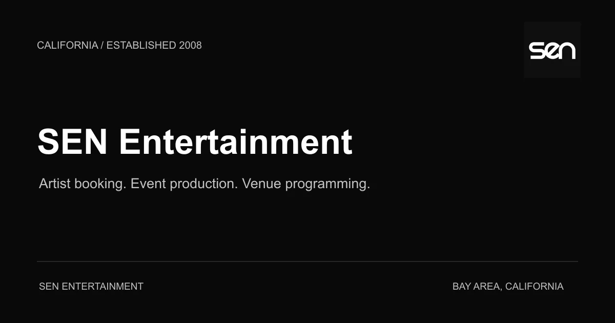 SEN Entertainment: website interface
